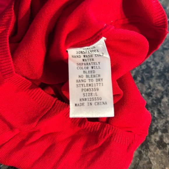 Hera Collection bodycon cut out red spandex pencil dress NWT L - Picture 7 of 9